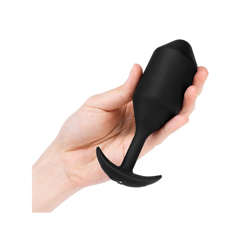 Plug analny wibrujący - B-Vibe Vibrating Snug Plug 5 Black